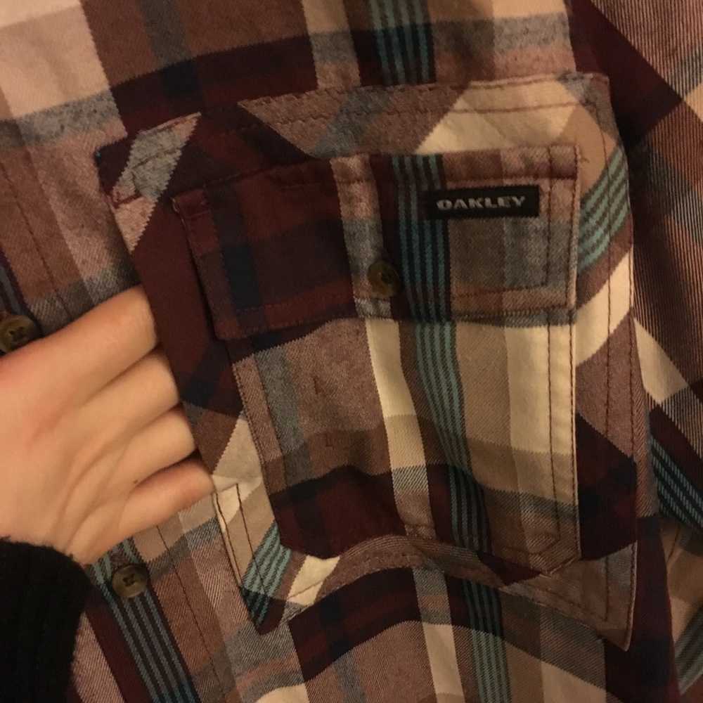 Oakley Teal & Purple Flannel - Picture 2 of 4